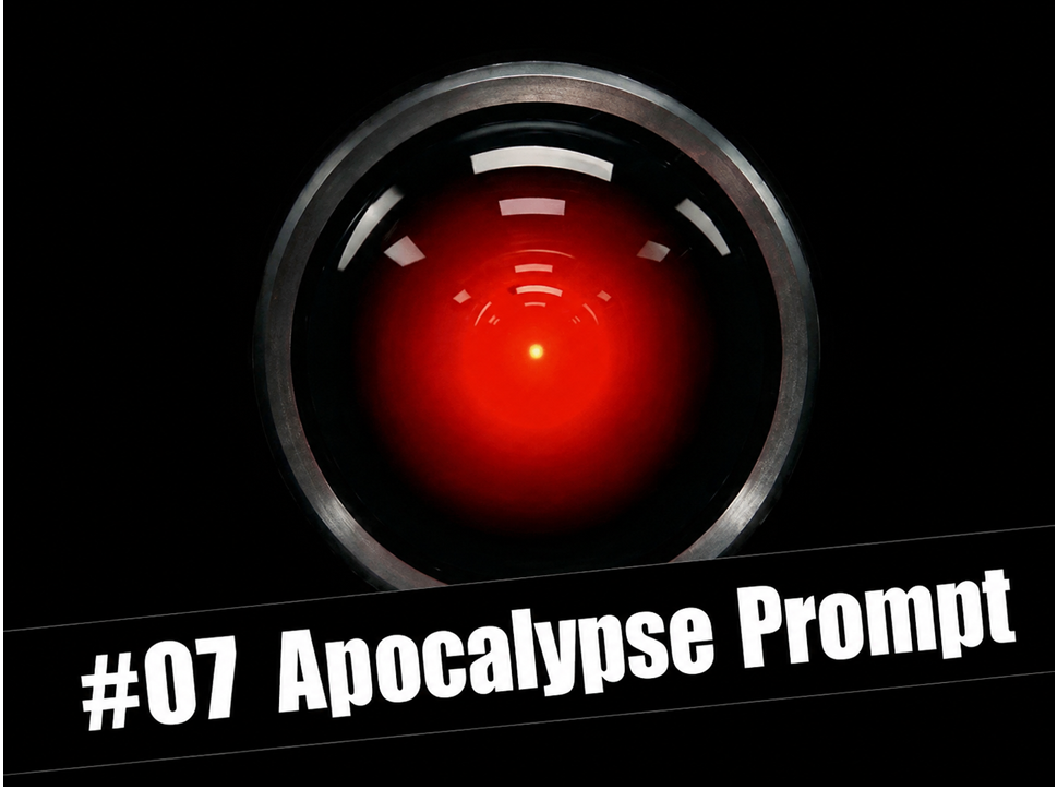 #07 Apocalypse Prompt | Nessun calcolatore della serie 9000 ha mai commesso un errore o alterato un’informazione – di Alessandro Verna